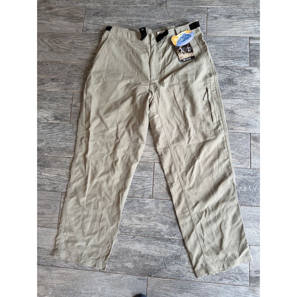 Columbia GRT Hiking Pants Mens XL 32 Beige‎ NWT Omni-Dry UPF 30+ Cargo Nylon